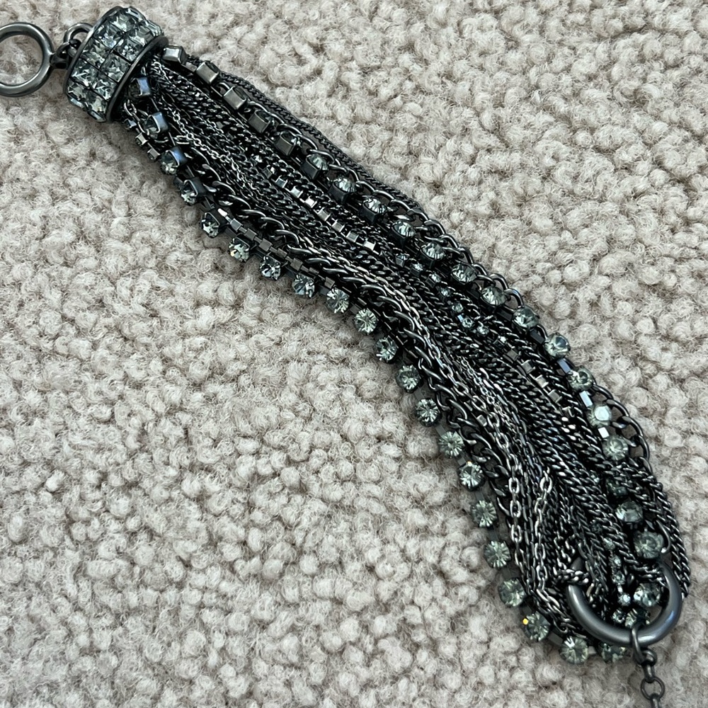 Kenneth Cole Elegant Silver-Tone Multi-Chain Bracelet - Picture 2 of 6